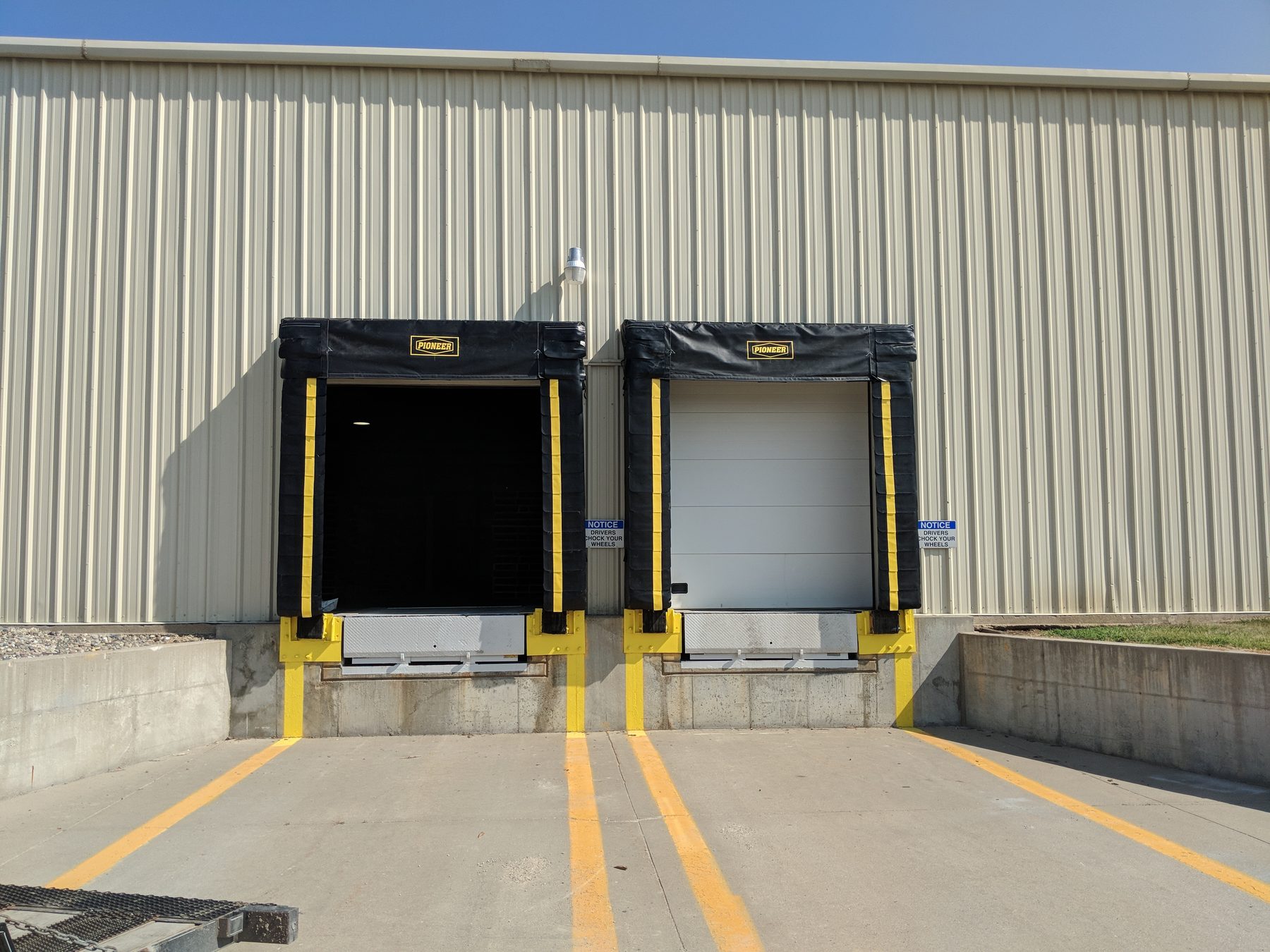 Dock seals installed on existing door and dock systems